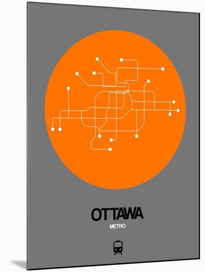 Ottawa Orange Subway Map-NaxArt-Mounted Art Print