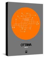 Ottawa Orange Subway Map-NaxArt-Stretched Canvas