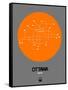 Ottawa Orange Subway Map-NaxArt-Framed Stretched Canvas