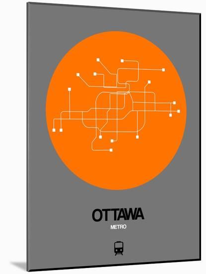 Ottawa Orange Subway Map-NaxArt-Mounted Art Print