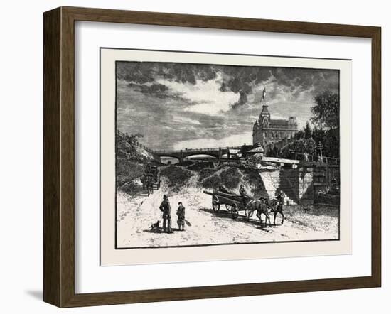 Ottawa, Rideau Canal Locks, Canada, Nineteenth Century-null-Framed Giclee Print