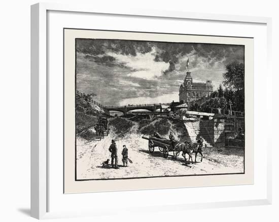 Ottawa, Rideau Canal Locks, Canada, Nineteenth Century-null-Framed Giclee Print
