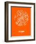 Ottawa Street Map Orange-NaxArt-Framed Art Print