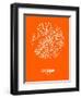 Ottawa Street Map Orange-NaxArt-Framed Art Print