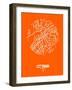 Ottawa Street Map Orange-NaxArt-Framed Art Print