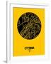 Ottawa Street Map Yellow-NaxArt-Framed Art Print