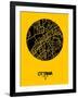 Ottawa Street Map Yellow-NaxArt-Framed Art Print
