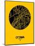Ottawa Street Map Yellow-NaxArt-Mounted Art Print