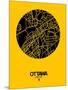 Ottawa Street Map Yellow-NaxArt-Mounted Art Print