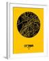 Ottawa Street Map Yellow-NaxArt-Framed Art Print