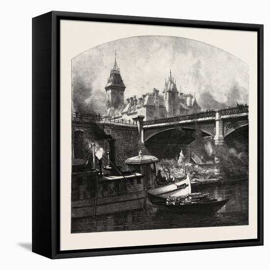 Ottawa, under Dufferin Bridge, Canada, Nineteenth Century-null-Framed Stretched Canvas
