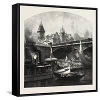 Ottawa, under Dufferin Bridge, Canada, Nineteenth Century-null-Framed Stretched Canvas