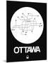 Ottawa White Subway Map-NaxArt-Mounted Art Print