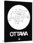 Ottawa White Subway Map-NaxArt-Stretched Canvas