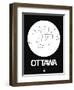 Ottawa White Subway Map-NaxArt-Framed Art Print