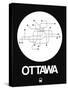 Ottawa White Subway Map-NaxArt-Stretched Canvas