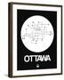 Ottawa White Subway Map-NaxArt-Framed Art Print