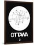 Ottawa White Subway Map-NaxArt-Framed Art Print