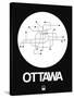 Ottawa White Subway Map-NaxArt-Stretched Canvas