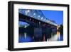 Ottawa with illuminated Bridge-null-Framed Art Print