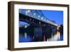 Ottawa with illuminated Bridge-null-Framed Art Print