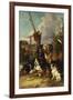 Otter Hounds by a Bridge - Tired Out, 1881-John Emms-Framed Giclee Print