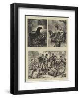 Otter Hunting in the North-Basil Bradley-Framed Giclee Print