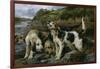 Otter Hunting, or on the Scent , 1881 (Oil on Canvas)-John Sargent Noble-Framed Giclee Print