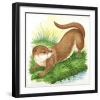 Otter Lutra-null-Framed Giclee Print