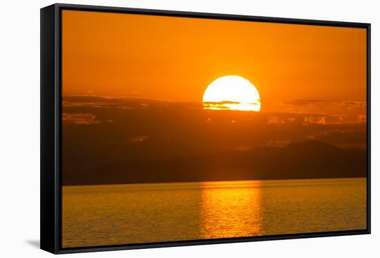 Otter Point at Sunset, Cape Maclear, Lake Malawi, Malawi, Africa-Michael Runkel-Framed Stretched Canvas