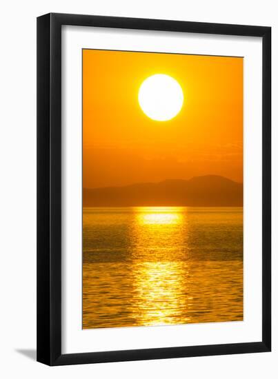 Otter Point at Sunset, Cape Maclear, Lake Malawi, Malawi, Africa-Michael Runkel-Framed Photographic Print