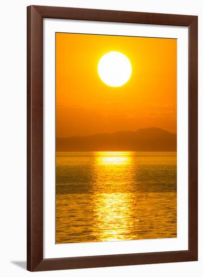 Otter Point at Sunset, Cape Maclear, Lake Malawi, Malawi, Africa-Michael Runkel-Framed Photographic Print