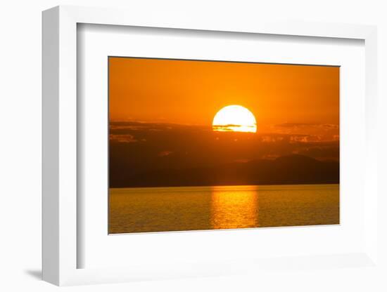 Otter Point at Sunset, Cape Maclear, Lake Malawi, Malawi, Africa-Michael Runkel-Framed Photographic Print