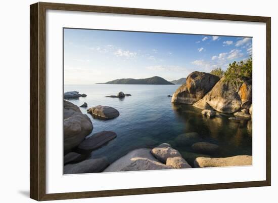 Otter Point at Sunset, Lake Malawi National Park, Cape Maclear, Malawi, Africa-Michael Runkel-Framed Photographic Print