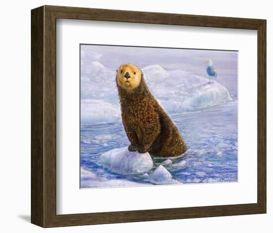 Otter Sketch-Chris Vest-Framed Art Print