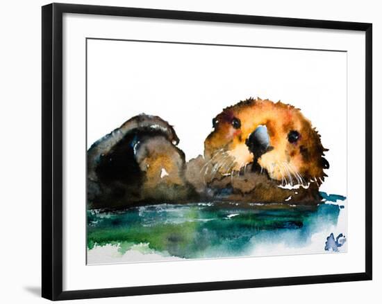 Otter-Allison Gray-Framed Art Print