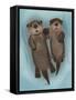 Otters Holding Hands-Fab Funky-Framed Stretched Canvas