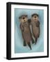 Otters Holding Hands-Fab Funky-Framed Art Print