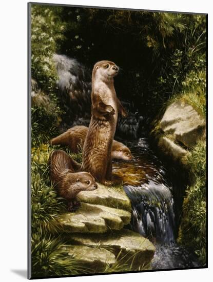 Otters-Michael Jackson-Mounted Giclee Print