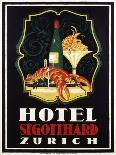 Hotel St. Gotthard Zurich Poster-Otto Baumberger-Stretched Canvas