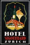 Hotel St. Gotthard Zurich Poster-Otto Baumberger-Framed Stretched Canvas