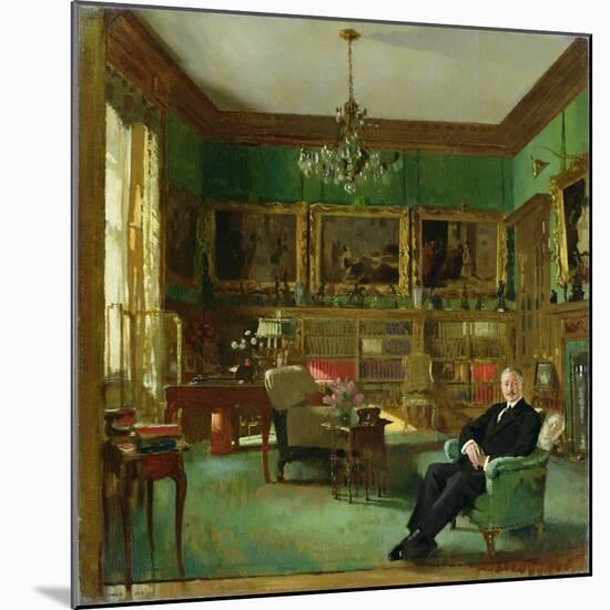 Otto Beit in His Study at Belgrave Square, 1913-Sir William Orpen-Mounted Giclee Print