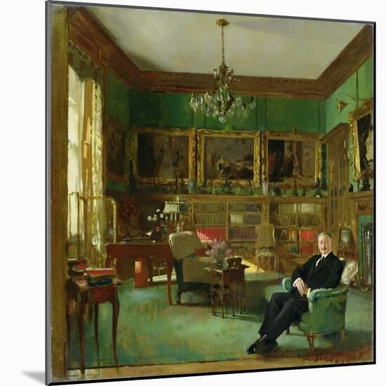 Otto Beit in His Study at Belgrave Square, 1913-Sir William Orpen-Mounted Giclee Print