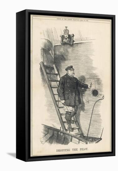 Otto Bismarck German Chancellor Dismissed by Kaiser Wilhelm II: Dropping the Pilot-John Tenniel-Framed Stretched Canvas