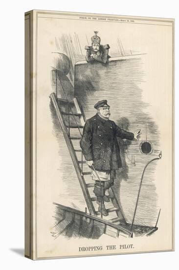 Otto Bismarck German Chancellor Dismissed by Kaiser Wilhelm II: Dropping the Pilot-John Tenniel-Stretched Canvas