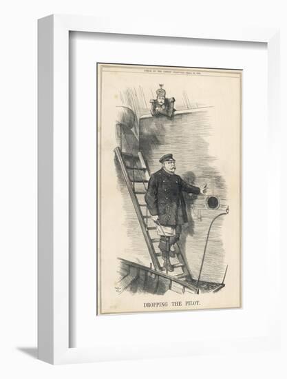 Otto Bismarck German Chancellor Dismissed by Kaiser Wilhelm II: Dropping the Pilot-John Tenniel-Framed Photographic Print