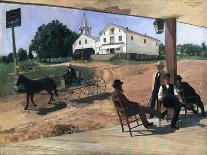 Ella's Hotel, Richfield Center, 1885-Otto Henry Bacher-Framed Stretched Canvas