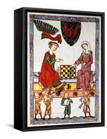 Otto IV, 1266-1309, Elector and Margrave of Brandenburg, Playing Chess with his Wife-null-Framed Stretched Canvas