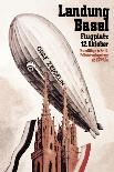 Graf Zeppelin Flies over the Cathedral in Basel Switzerland-Otto Jacob Plattner-Laminated Art Print