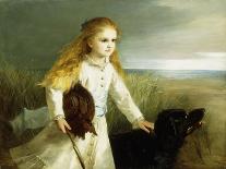 Two Children Fishing in Scotland-Otto Leyde-Stretched Canvas